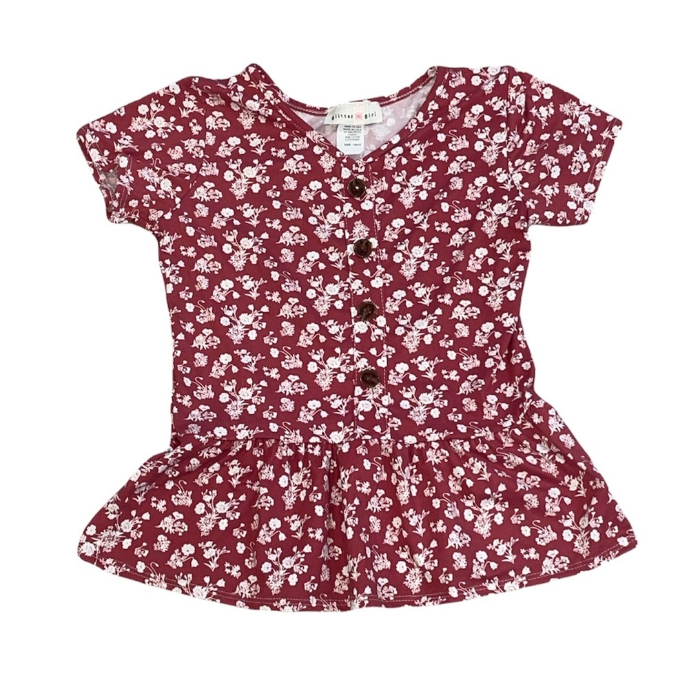 Glitter Girl Floral Tee